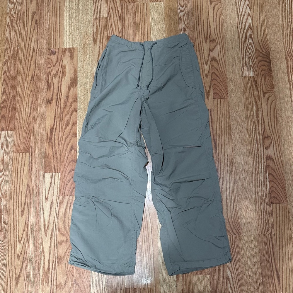 GU Tan Gray Parachute Pants